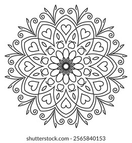 simple mandala design for valentine's day