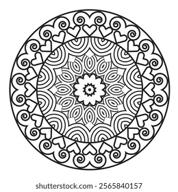 simple mandala design for valentine's day
