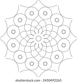 diseño sencillo de mandala. Vector e ilustración. 