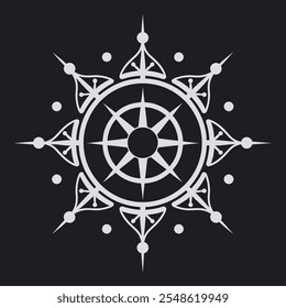 Ilustración vectorial de diseño de mandala simple 