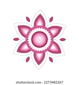 Simple mandala Design, white background vector illustration
