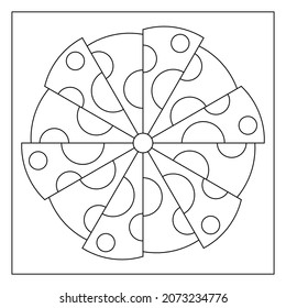 Simple mandala designs to color  Easy coloring pages  Abstract circular illustration  Geometric composition  Black   white patterns  EPS8 file  Coloring  #361