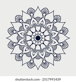 Simple mandala ethnic vector pattern design
