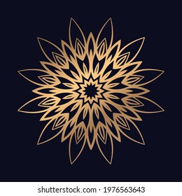 Simple Mandala Flower logo Shape Vector Floral background Vector illustration 