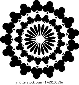 diseño simple de flores de mandala.ilustración vectorial floral