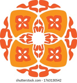 diseño simple de flores de mandala.ilustración vectorial floral
