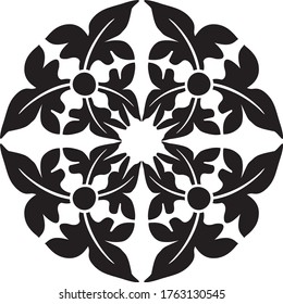 simple mandala flowers design.vector floral illustration