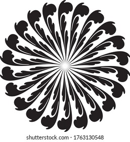 simple mandala flowers design.vector floral illustration