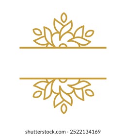 Simple Mandala Frame Gold Vector Design