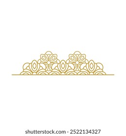 Simple Mandala Frame Gold Vector Design