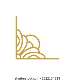 Simple Mandala Frame Gold Vector Design