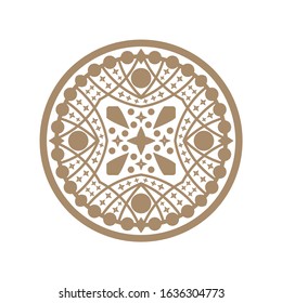 Simple Mandala .  Geometric mandala logotype.