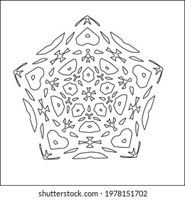 simple mandala with geometric patterns