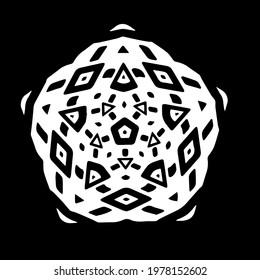 simple mandala with geometric patterns
