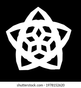 simple mandala with geometric patterns