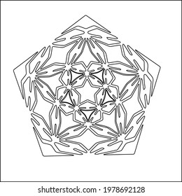 simple mandala with geometric patterns