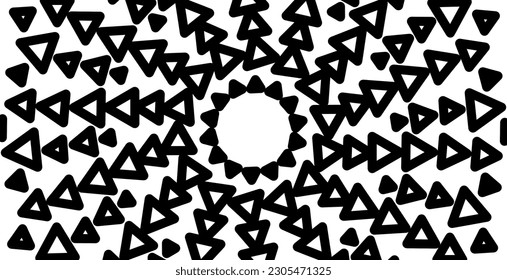 Color negro de estilo simple de Mandala geométrica 