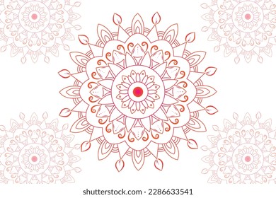 Simple Mandala gradian page. Ornament round mandala. Geometric circle element. kaleidoscope, medallion, yoga, india, arabic. Abstract design template