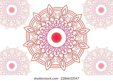 Simple Mandala gradian page. Ornament round mandala. Geometric circle element. kaleidoscope, medallion, yoga, india, arabic. Abstract design template