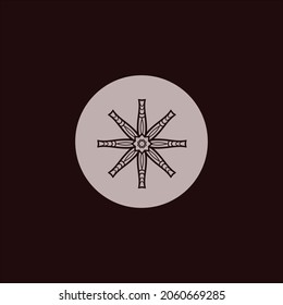 Simple mandala icon and symbol art