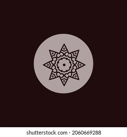 Simple mandala icon and symbol art