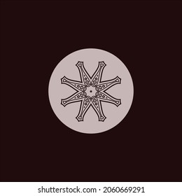 Simple mandala icon and symbol art