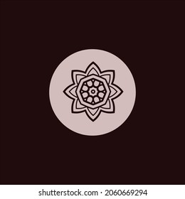 Simple mandala icon and symbol art