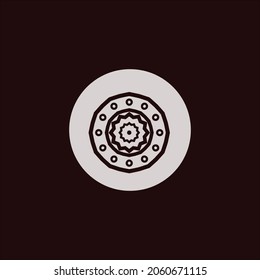 Simple mandala icon and symbol art