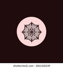 Simple mandala icon and symbol art