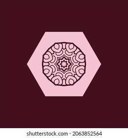Simple mandala icon and symbol art