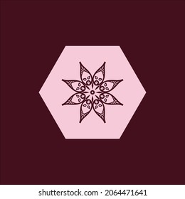 Simple mandala icon and symbol art