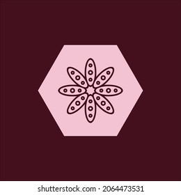 Icono de mandala simple y arte de símbolos