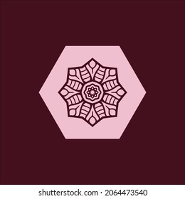 Simple mandala icon and symbol art
