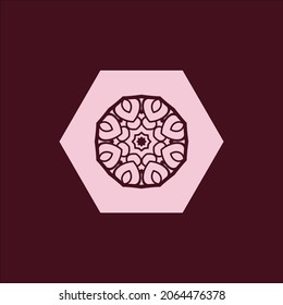 Simple mandala icon and symbol art