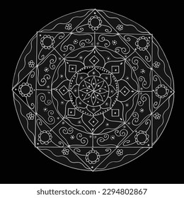 mandala simple en diseño de ilustración 