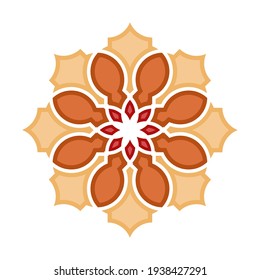 Simple Mandala illustration. Islamic Geometric Pattern. Good Used for Logo, Icon, Mosque Pattern Ornament, Carpet Patter, Tile Relief, Print Layout, Etc - EPS 10 Vector