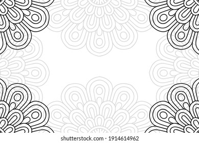 einfache Mandala auf weißem Hintergrund