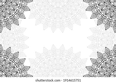 mandala simple sobre fondo blanco