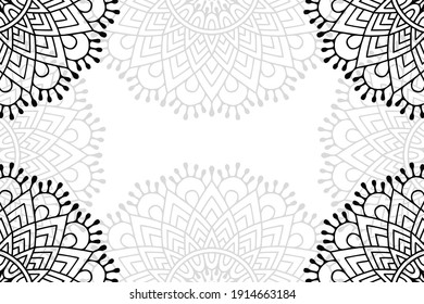 einfache Mandala auf weißem Hintergrund