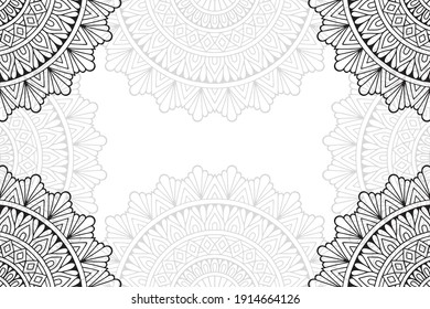 einfache Mandala auf weißem Hintergrund