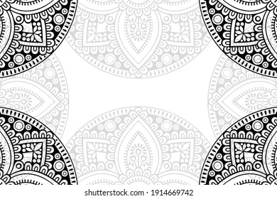 einfache Mandala auf weißem Hintergrund