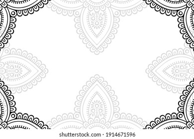 mandala simple sobre fondo blanco