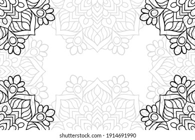 mandala simple sobre fondo blanco