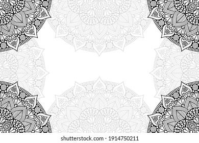 mandala simple sobre fondo blanco