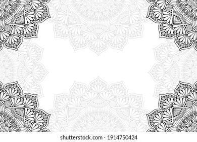 einfache Mandala auf weißem Hintergrund