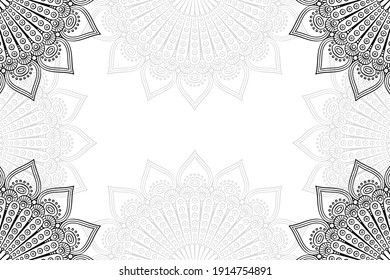 mandala simple sobre fondo blanco