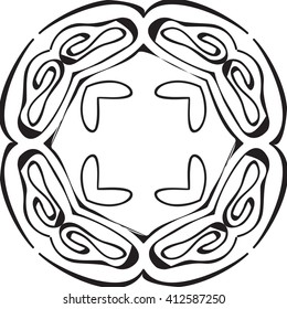 simple mandala on white background. vector illustration. for design, light and textile industry, wallpaper