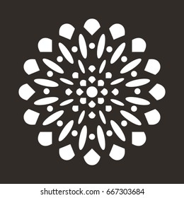 Simple Mandala. Ornament in flat look. Decorative Element
