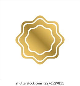 simple mandala ornament with gold fill. flat design style. suitable for background templates, name cards, invitations, banners, flyers, frames, medals, etc. design template