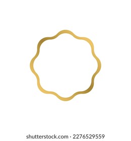 simple mandala ornament with golden outline. flat design style. suitable for background templates, name cards, invitations, banners, flyers, frames, medals, etc. design template